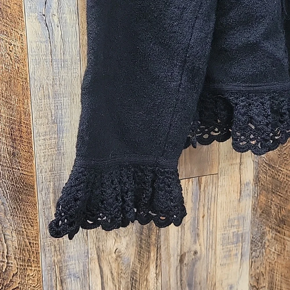 Black Wool Cardigan 1X - Picture 2 of 4